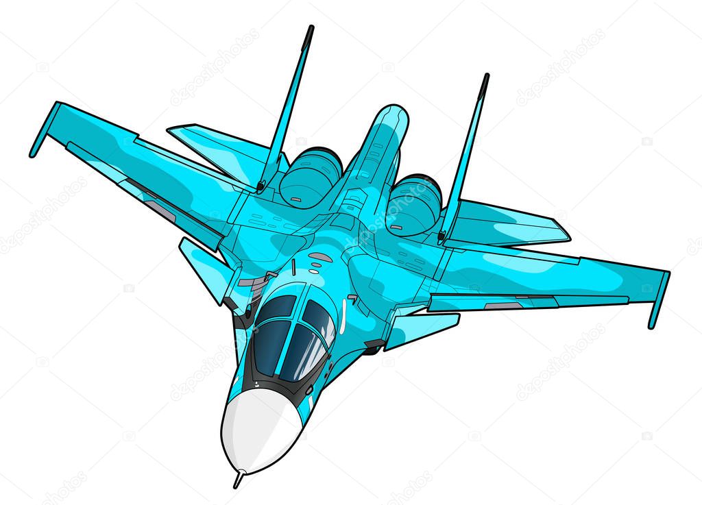 Modern Russian jet bomber aircraft.
