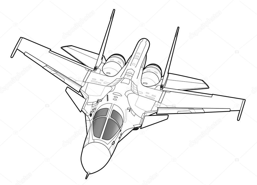 Modern Russian jet bomber aircraft.