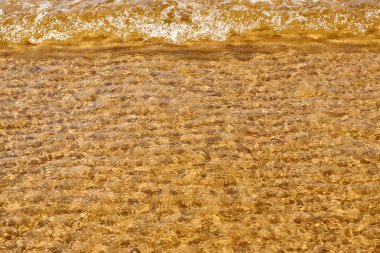 Dalga deniz kumsalda Üstten Görünüm