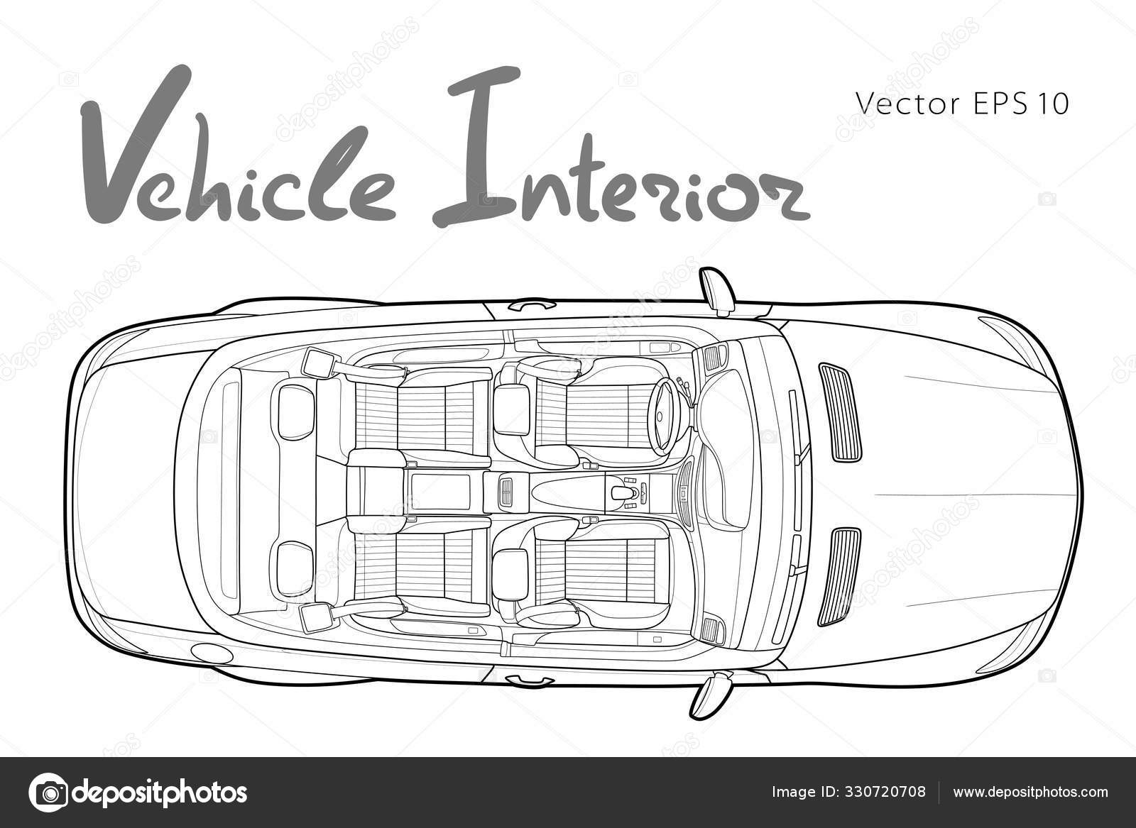 Machine Inside Interior Of The Vehicle Vector Stock Vector Image By C Benzobak