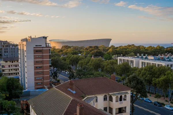 Visa av city of Cape Town med utsikt över Kapstaden stadion — Stockfoto