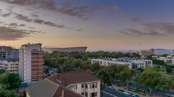 Visa av city of Cape Town med utsikt över Kapstaden stadion — Stockfoto