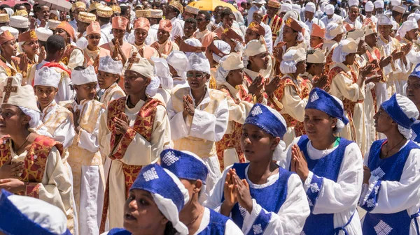 2016 Timket firande i Etiopien - Medehane Alem Tabot — Stockfoto