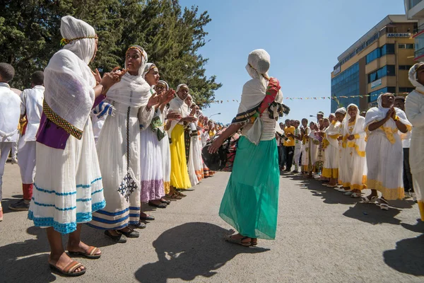 2016 Timket vieringen in Ethiopië - Medehane Alem Tabot — Stockfoto