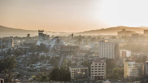 Luftaufnahme von addis ababa Stockbild