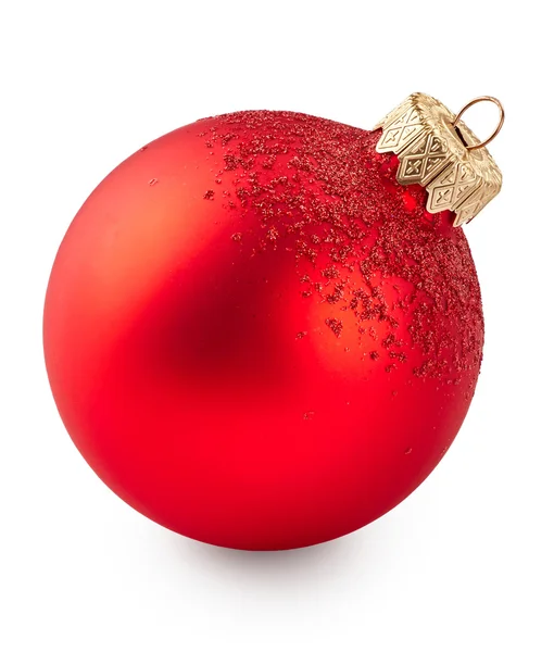 Rote Weihnachtskugel — Stockfoto