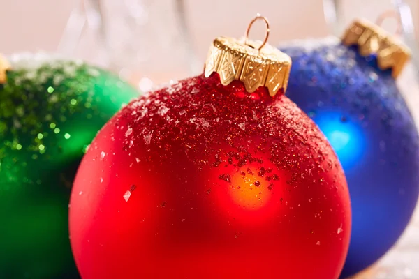 Christmas background with balls — Stock Photo, Image