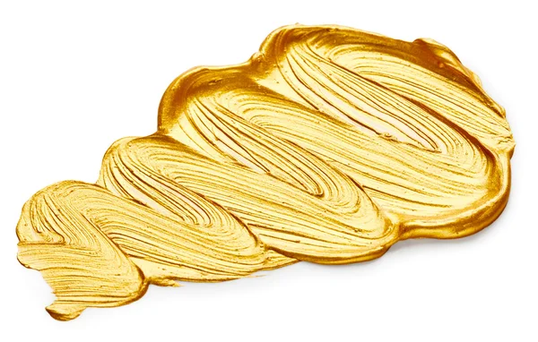 Gouden verf geïsoleerd — Stockfoto