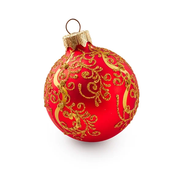 Red christmas ball — Stock Photo, Image