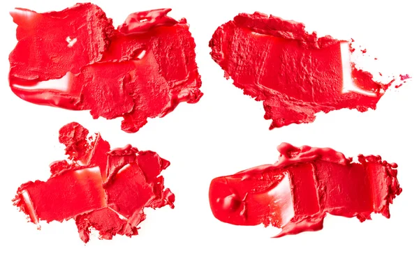 Set of smudged red lipstick — Stock Photo, Image