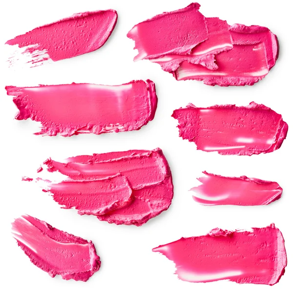 Set of lipstick strokes — Stock Photo, Image