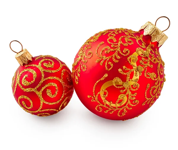 Palle rosse di Natale — Foto Stock