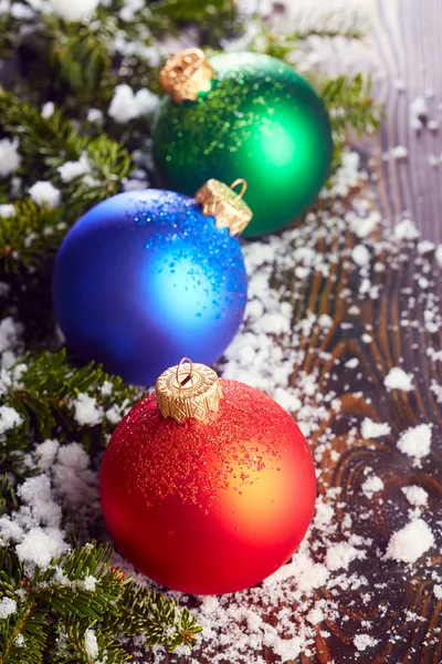 Natal ainda vida com bolas — Fotografia de Stock