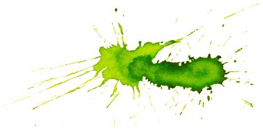Green paint blots clipart