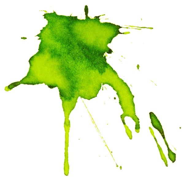 Zöld művészet festék blot — Stock Fotó