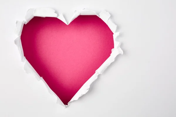 Torn paper heart — Stock Photo, Image