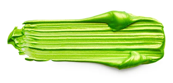 Grüner Farbstrich isoliert auf weißem Hintergrund — Stockfoto