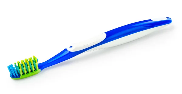 Синяя новая зубная щетка — стоковое фото