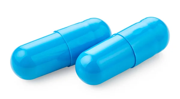 파란 알 약의 쌍 — 스톡 사진