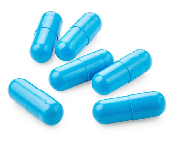 Zestaw niebieskich tabletek — Zdjęcie stockowe
