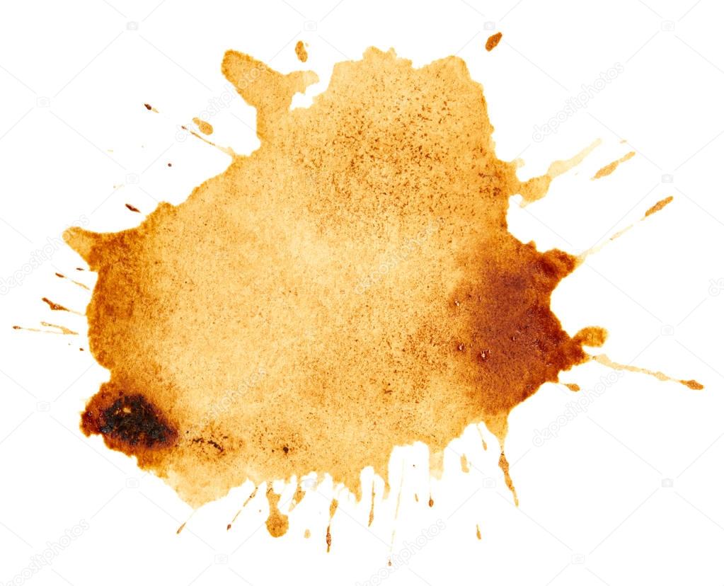 Set of coffee stains