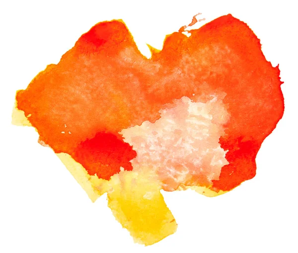 Kırmızı, turuncu ve sarı renkli fırça leke — Stok fotoğraf