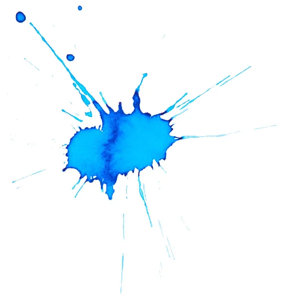 Blå penselfläck — Stockfoto