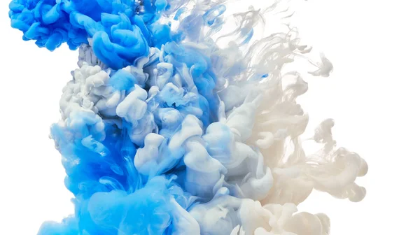 Paint splashes in water — Stock Photo, Image