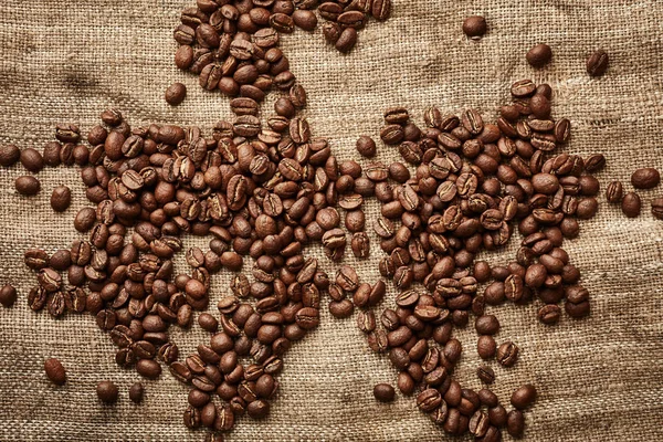 Kawa na tkaniny lniane — Zdjęcie stockowe