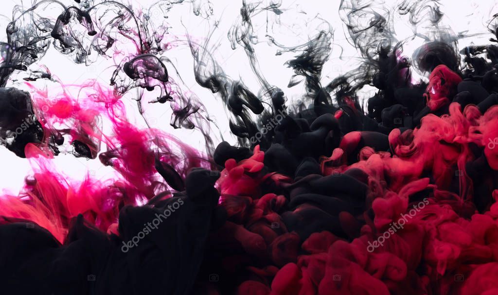 Abstract ink splashes background
