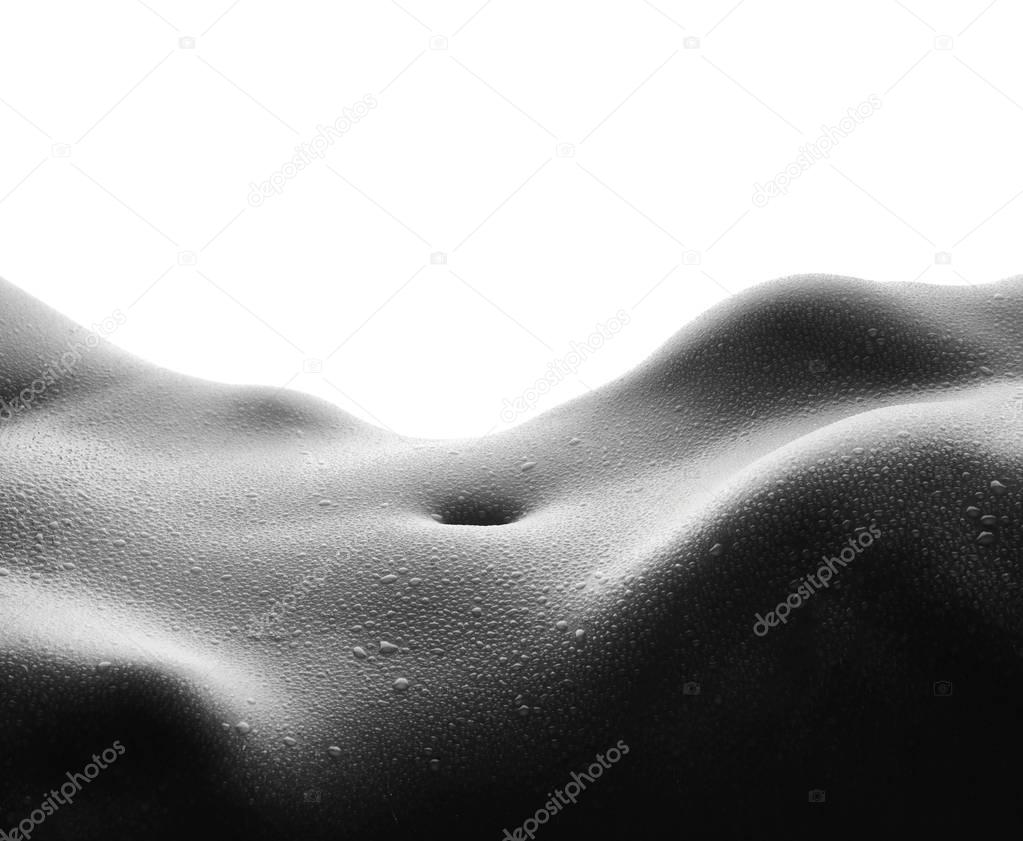 Female body with drops
