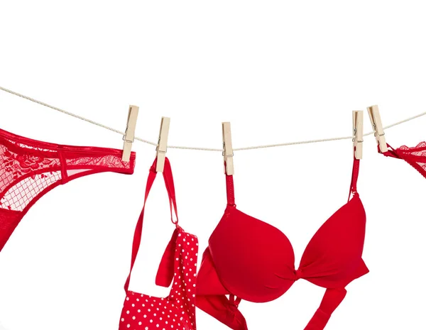 Red female panties — Stock Photo, Image