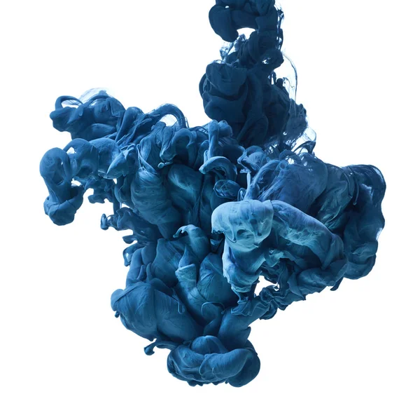 Salpicos de tinta azul — Fotografia de Stock