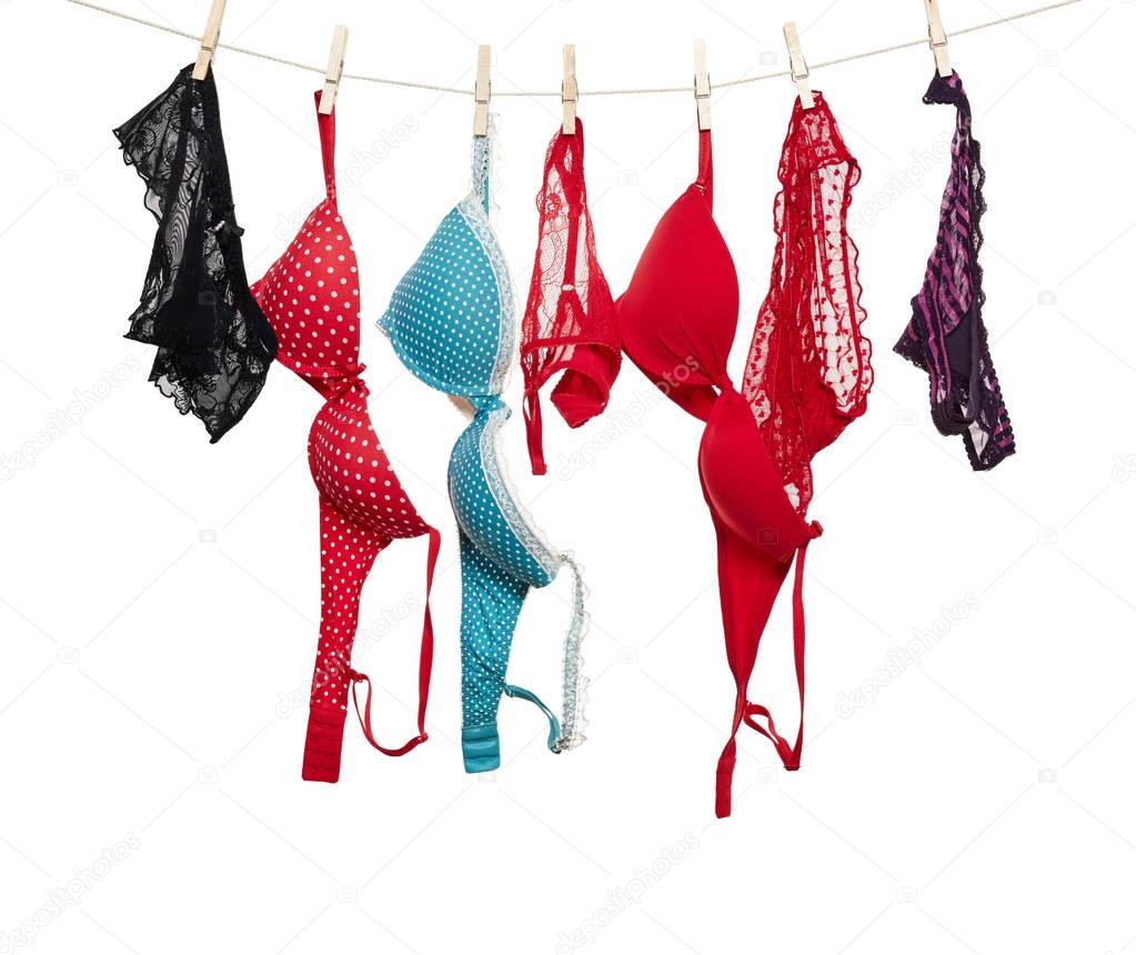 Female underwear on rope