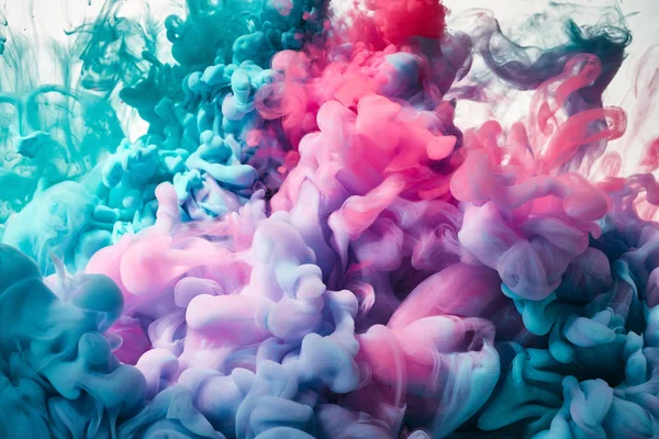 Pink and blue paint splash — Stock Photo, Image