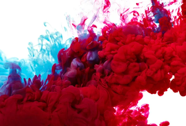 Blue and red abstract paint splash — Stock Photo, Image