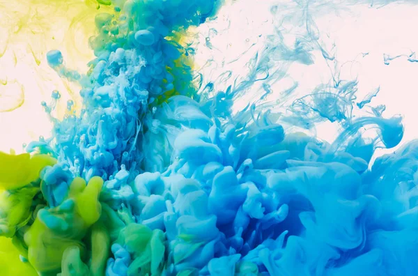 Blue and green paint splash — Stock Photo, Image