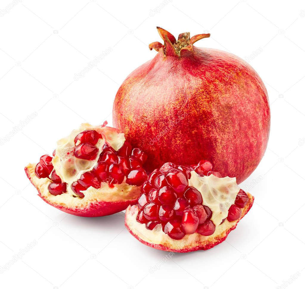 Red pomegranate fruits