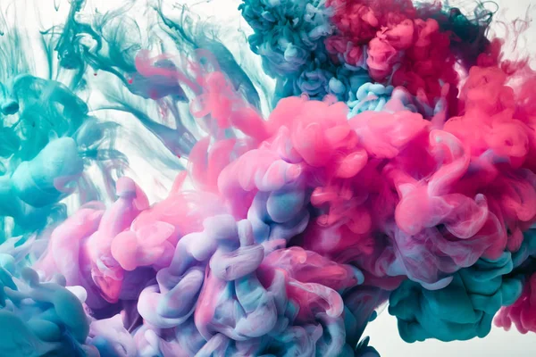 Pink and blue ink splash — Stock Photo, Image