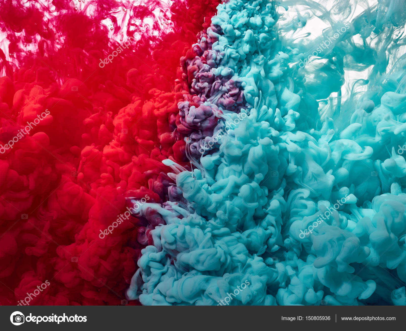 Red online and turquoise