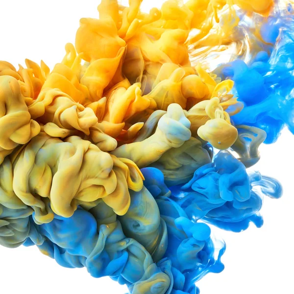 Blue and yellow drop — Stock Photo, Image