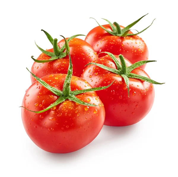 Tomates fraîches avec gouttes d'eau — Photo