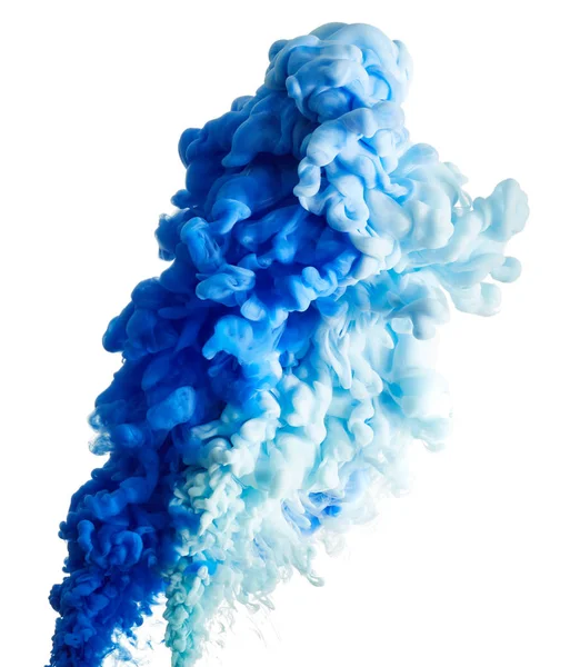 Färgglada bläck droppar i vatten — Stockfoto