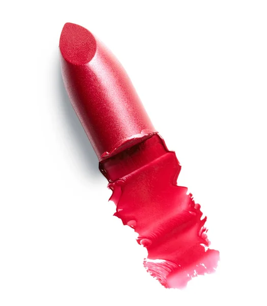 Broken lipstick with smear — Stock Photo, Image