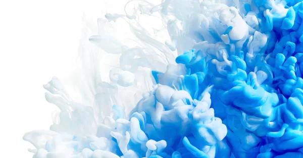 水の青と白のインク — ストック写真
