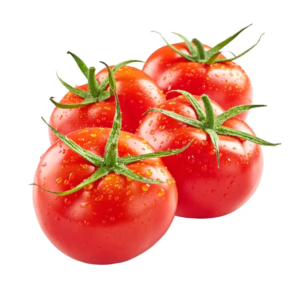 Tomates fraîches avec gouttes d'eau — Photo