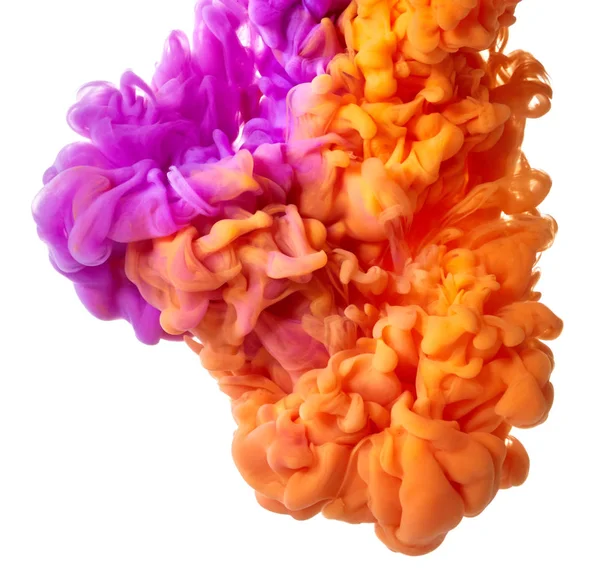 Kleurrijke inktdruppel in water — Stockfoto