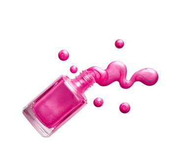 Pink nail polish clipart