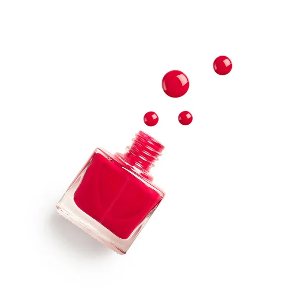 Verniz de unhas vermelho — Fotografia de Stock