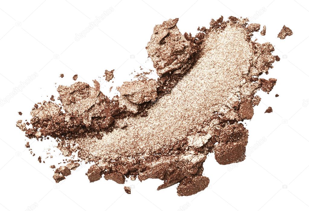 Bronze eye shadow stroke